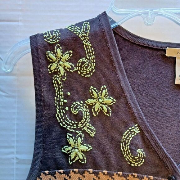 Vintage Bechamel Large Vest, Sleeveless Button Front. Chest 19ins, TOB 17ins - Picture 3 of 5